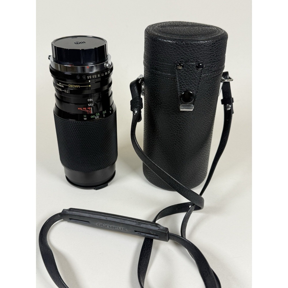 Soligor C/D Zoom Macro 70-160mm f/3.5 Camera Lens Olympus OM Mount w/ Caps Case